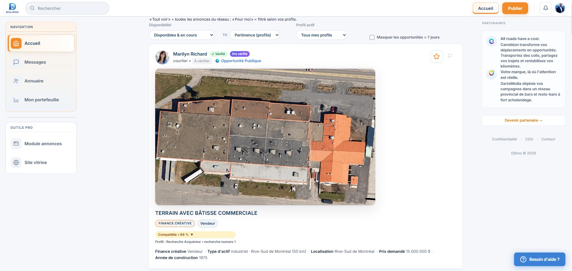 La plateforme Dilimo en production
